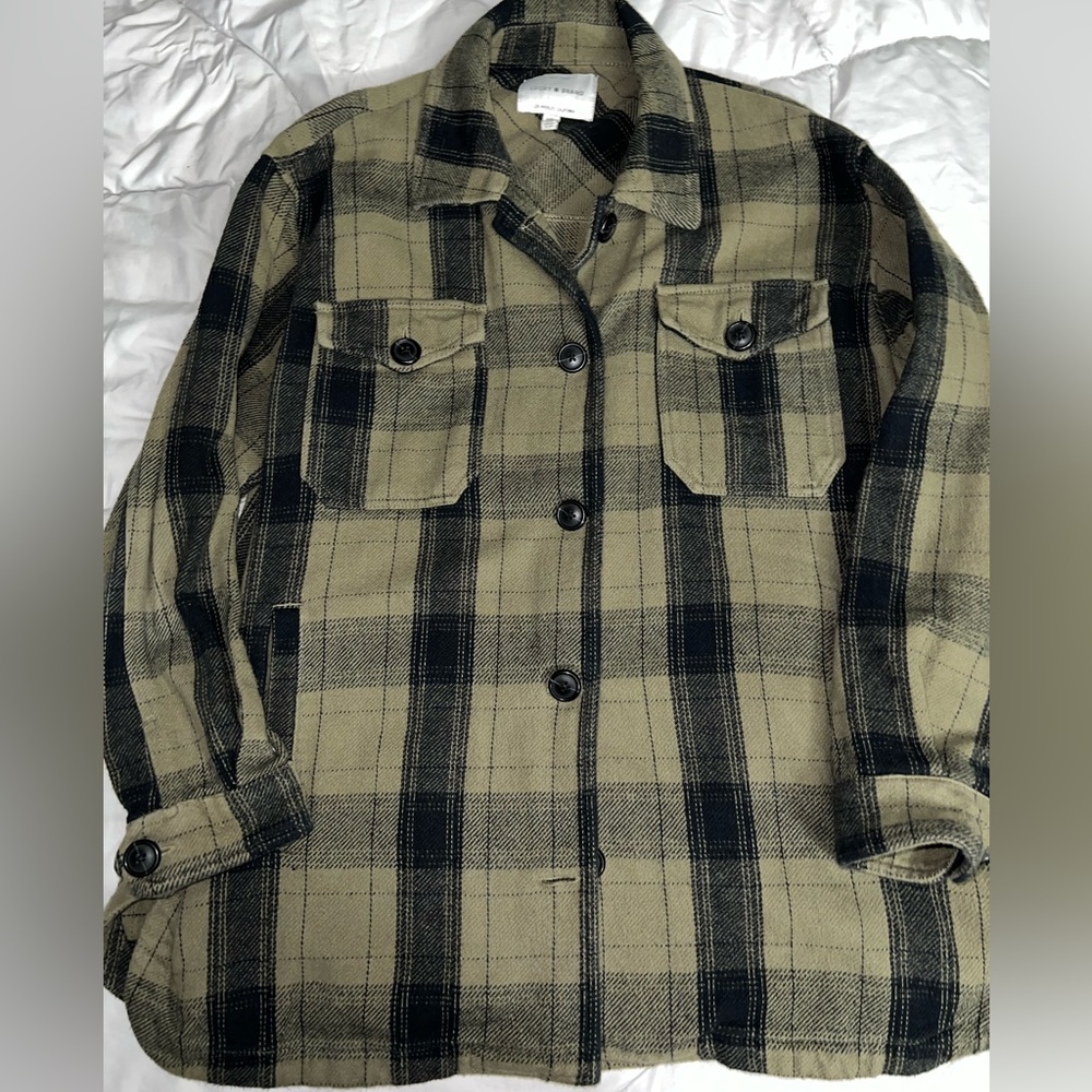 Plaid Button-Up Shacket